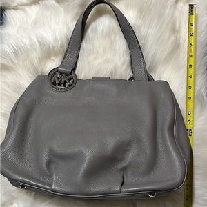 Gray Michael Kors purse